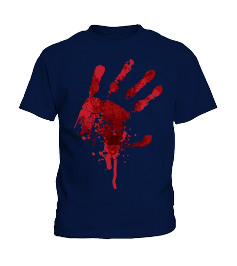 Happy Halloween Bloody Hand Print Costume Gag Gift Kids T-Shirt
