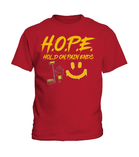 Hold on pain ends Motivation Kids T-Shirt