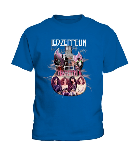 Led Zeppelin Guitar Signatures Kids T-Shirt