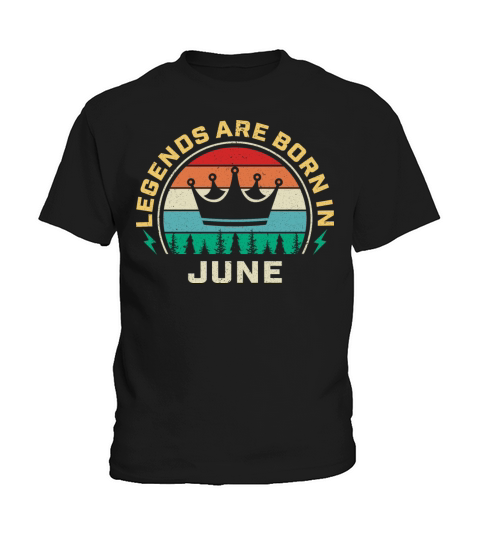 Legends are born in June Vintage shirt Kids T-Shirt
