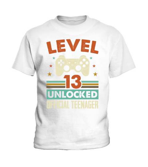 Level 13 Unlocked Official Teenager 13th Birthday Kids T-Shirt