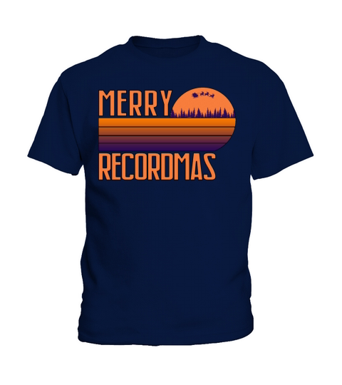 Merry Recordmas Vintage Recording Engineer Kids T-Shirt