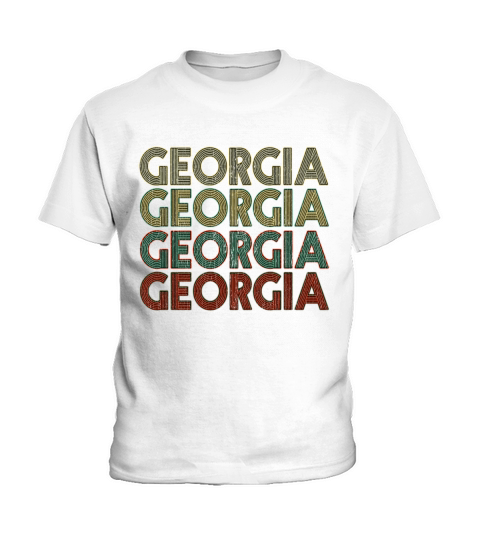 Retro America State Flag Vintage Georgia Kids T-Shirt