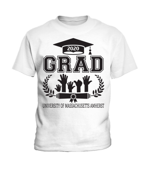 University School Graduation UNIVERSITY OF MASSACHUSETTS AMHERST Grad 2020 Kids T-Shirt