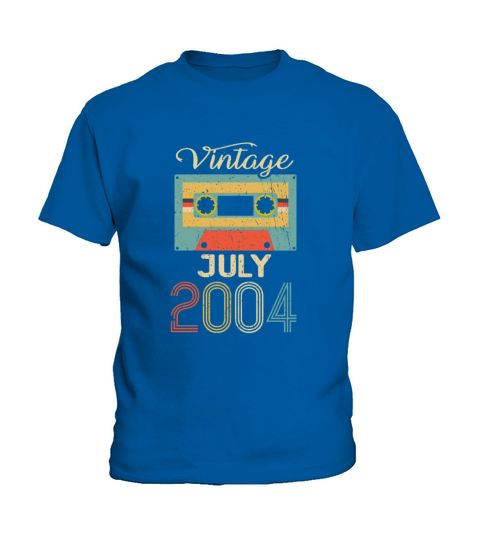 Vintage July 2004 18th Birthday 18 Year Gift Kids T-Shirt
