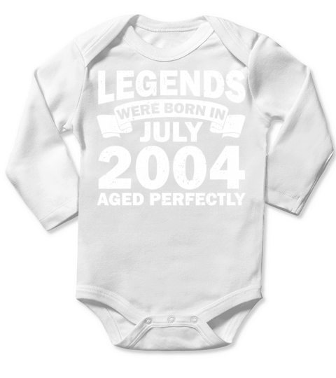 18th birthday July vintage 2004 gift idea Long Sleeve Baby One-Piece