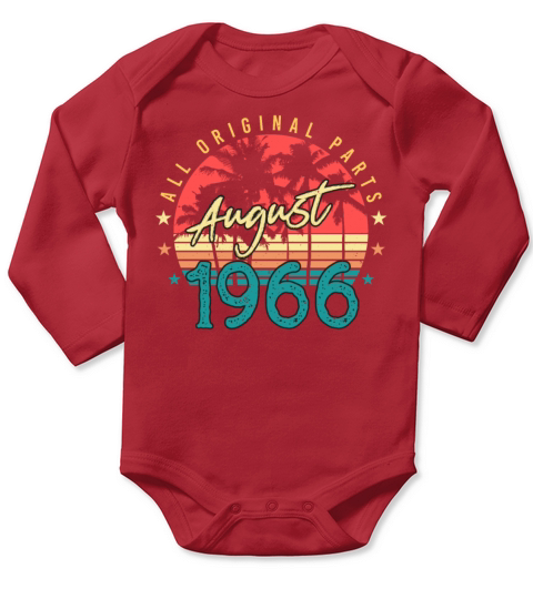 1966 August Vintage Long Sleeve Baby One-Piece