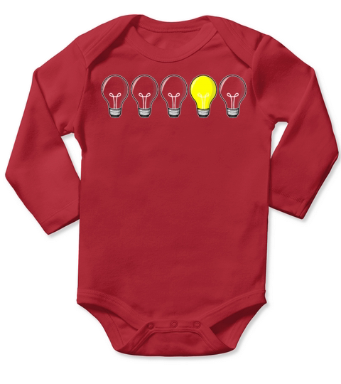 5 Light bulbs in a row Long Sleeve Baby One-Piece
