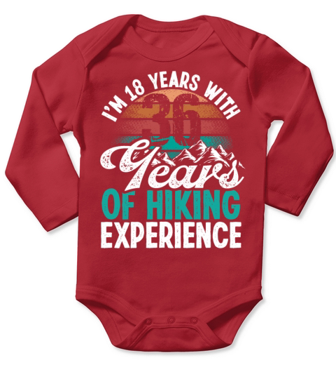 54 Years Old Hiking Mountains Vintage 54 Birthday Long Sleeve Baby One-Piece