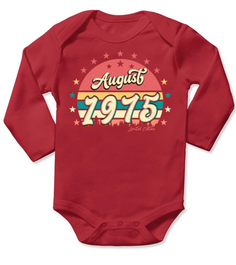 August 1975 Limited Edition Long Sleeve Baby One-Piece