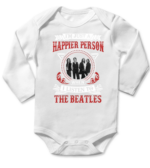 BEATLES HAPPIER PERSON SHIRT Long Sleeve Baby One-Piece