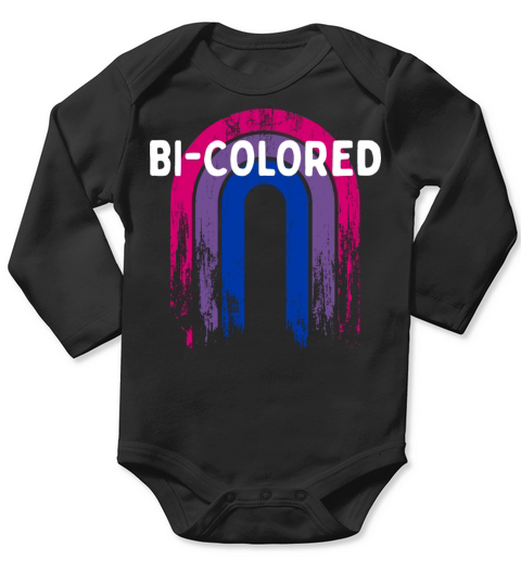 Bi-Colored Bisexual LGBTQ Bi Pride LGBT Sayings Long Sleeve Baby One-Piece