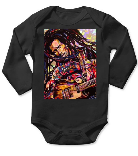 Bob Marley Art Long Sleeve Baby One-Piece