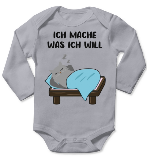 Cat Sassy Kitten Cat Funny Quote Gift Idea Long Sleeve Baby One-Piece