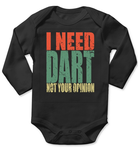 Dart Saying Funny Long Sleeve Baby One-Piece