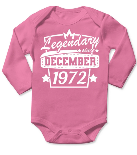 December 1972 Birthday Sayings Vintage Long Sleeve Baby One-Piece