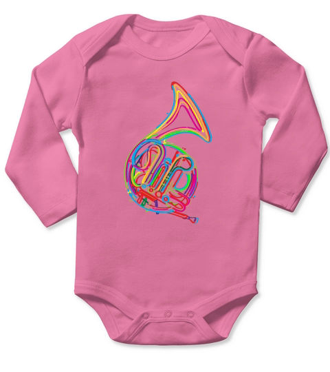 French horn - T Shirt Long Sleeve Baby One-Piece