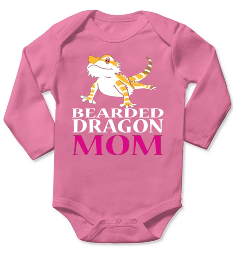 FUNNY BEARDED DRAGON MOM T-SHIRT Pet Owners Lizard Gift Long Sleeve Baby One-Piece