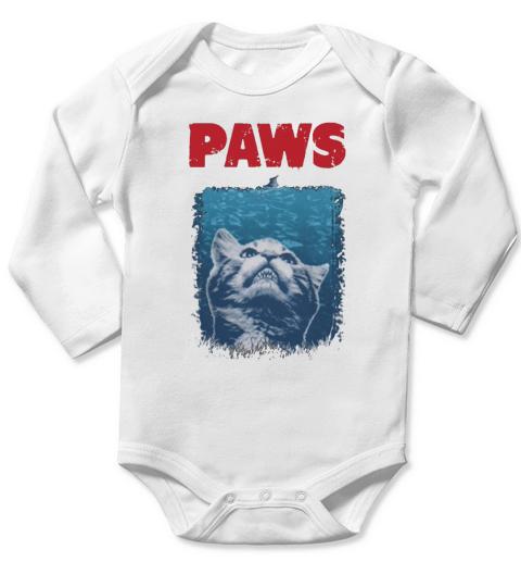 Funny Vintage Tshirt for Paws Long Sleeve Baby One-Piece