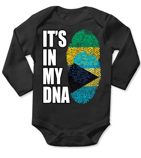 Gambian And Bahamian Mix Heritage DNA Flag Long Sleeve Baby One-Piece