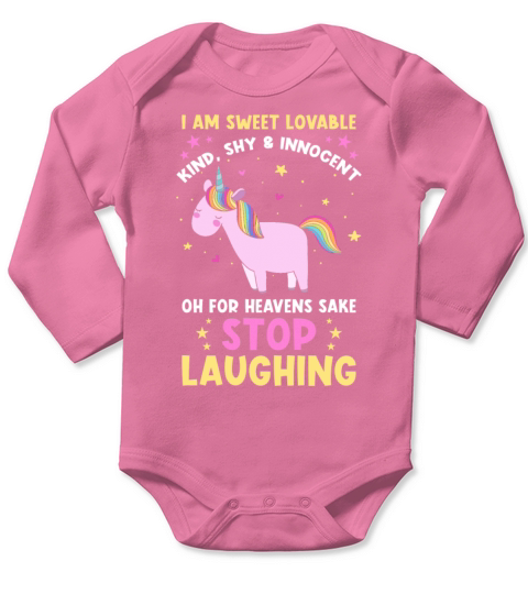 German Unicorn Quote Long Sleeve Baby One-Piece