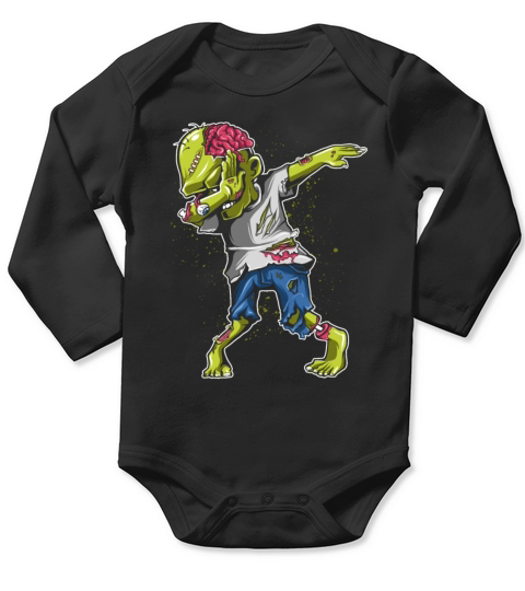 Green Zombie Dabbing Shirt Long Sleeve Baby One-Piece