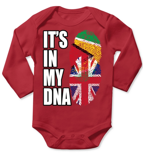Guyanese And British Mix Heritage DNA Flag Long Sleeve Baby One-Piece