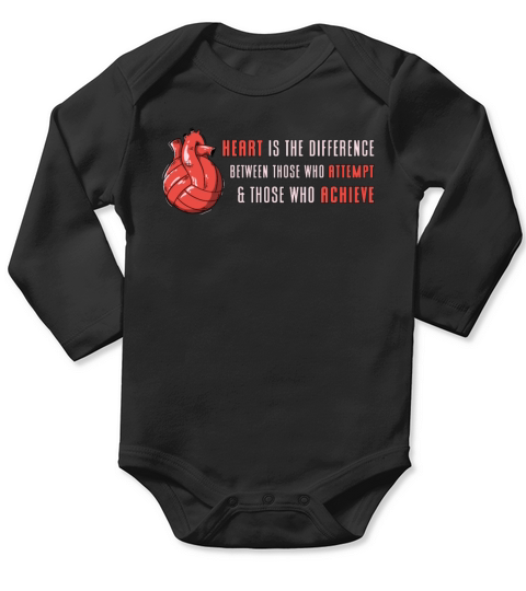 Heart Is The Difference Beach Volleyball Player Long Sleeve Baby One-Piece