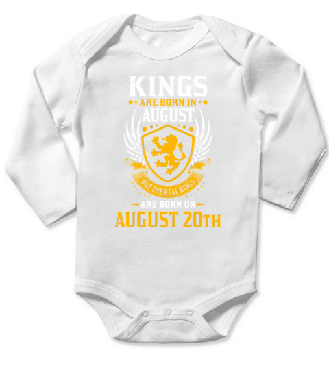 King are born in august 20th Long Sleeve Baby One-Piece