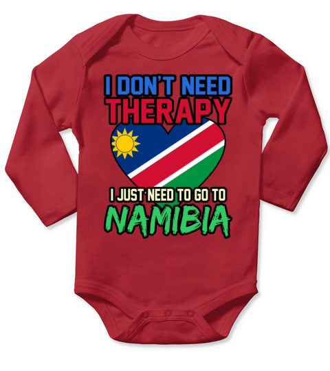 Namibia Flag Vintage Distressed Namibia Long Sleeve Baby One-Piece