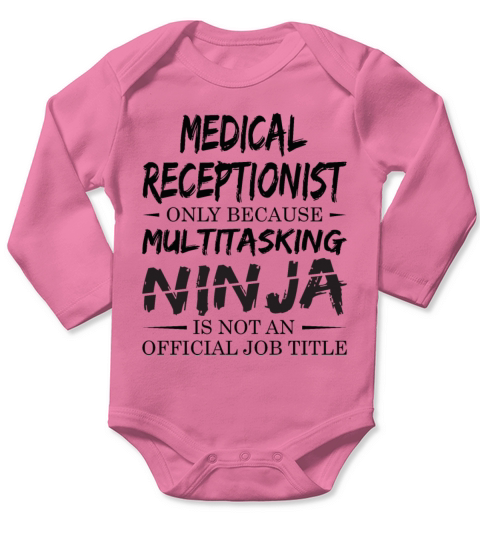 Ninja Medical Receptionist Long Sleeve Baby One-Piece