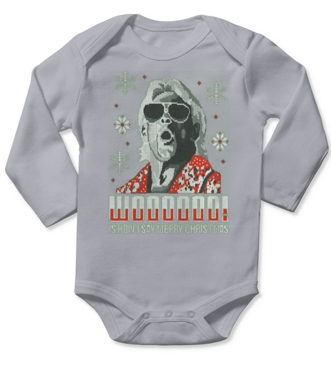Ric Flair wwe xmas Tshirt Long Sleeve Baby One-Piece