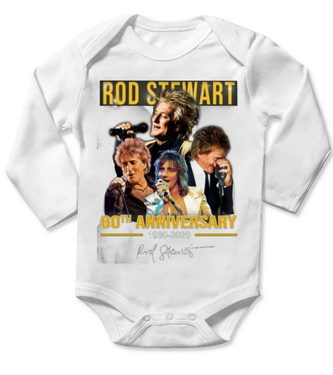 Rod Stewart 60th anniversary 1960-2020 signature shirt Long Sleeve Baby One-Piece