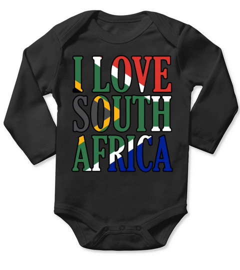 South Africa Flag Vintage Long Sleeve Baby One-Piece