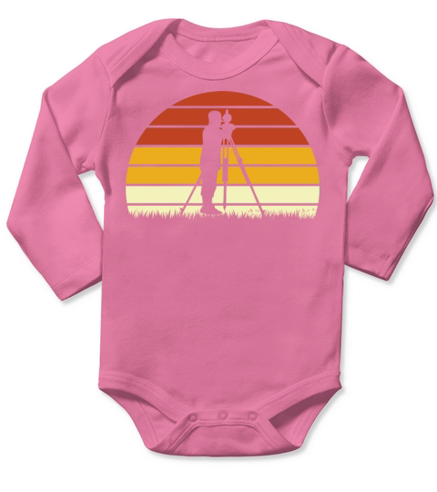 Survey Vintage Retro Color Gift For Land Surveyor Long Sleeve Baby One-Piece