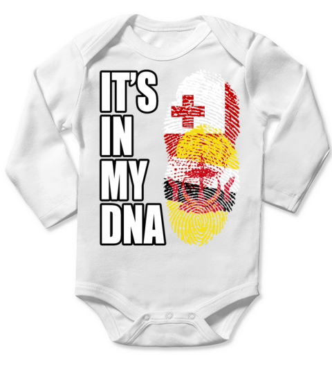 Tongan And Bruneian Mix Heritage DNA Flag Long Sleeve Baby One-Piece