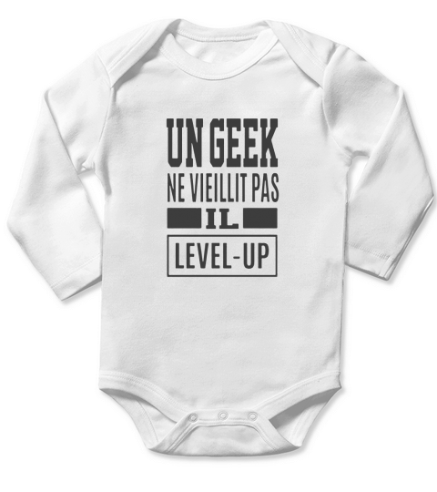 Un Geek Ne Vieillit Pas Long Sleeve Baby One-Piece