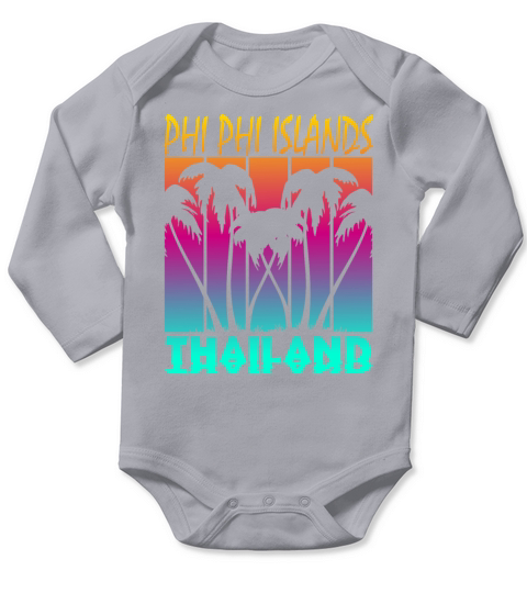 vintage phi phi islands thailand Long Sleeve Baby One-Piece