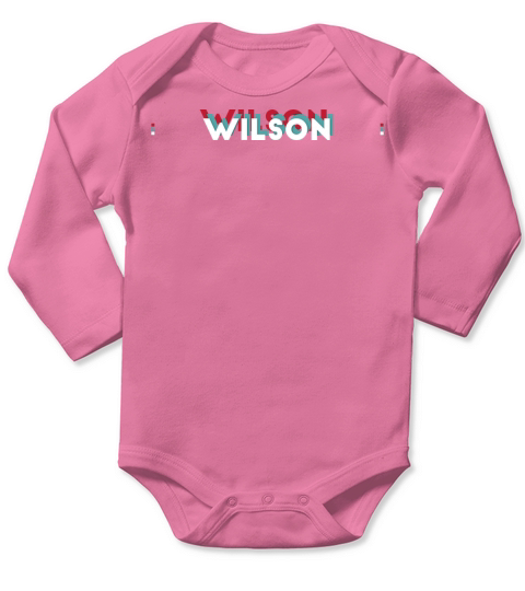 Wilson Name - Funny Name Wilson 80s theme Long Sleeve Baby One-Piece