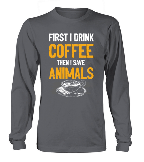 animal protector coffee Long sleeved Unisex