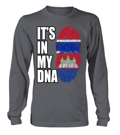 Gambian And Cambodian Mix Heritage DNA Flag Long sleeved Unisex