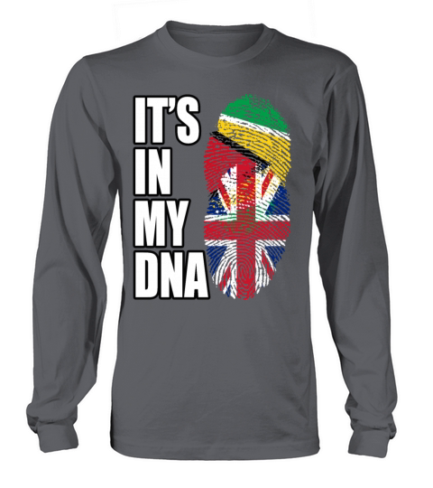 Guyanese And British Mix Heritage DNA Flag Long sleeved Unisex