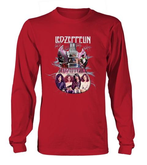 Led Zeppelin Guitar Signatures Long sleeved Unisex