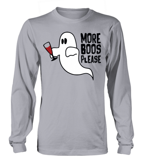 More Boos Please Ghost Beer Funny Halloween Beer Long sleeved Unisex