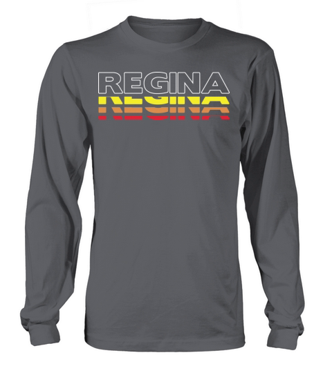 Regina First Name Funny Vintage Sunset Regina Long sleeved Unisex