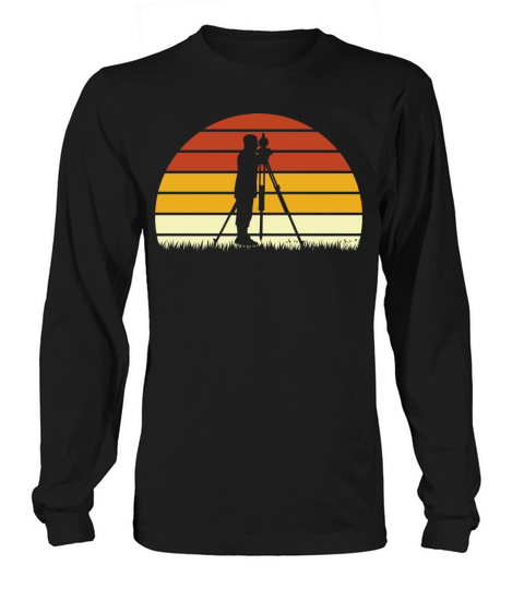 Survey Vintage Retro Color Gift For Land Surveyor Long sleeved Unisex