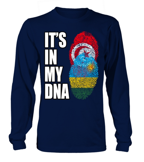 Tunisian And Rwandan Mix Heritage DNA Flag Long sleeved Unisex