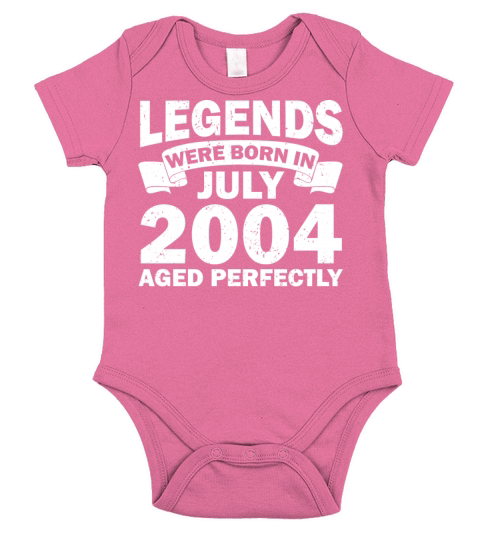 18th birthday July vintage 2004 gift idea Short Sleeve Baby One-Piece