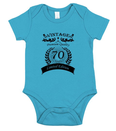 70th Birthday Gifts Vintage Premium Short Sleeve Baby One-Piece