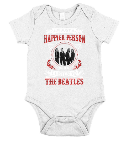 BEATLES HAPPIER PERSON SHIRT Short Sleeve Baby One-Piece